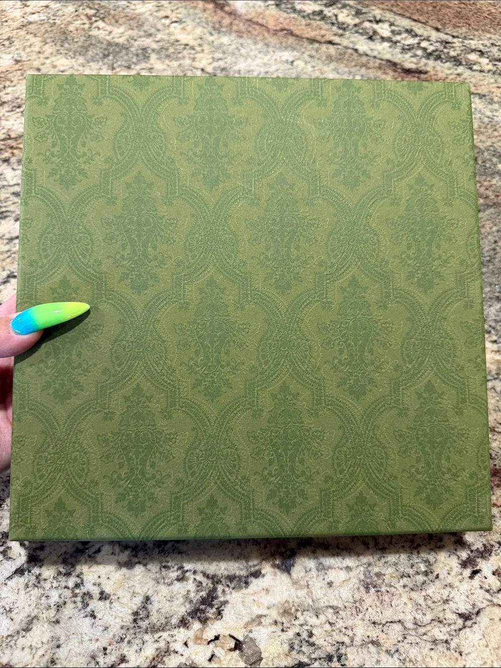 Gucci Olive Green Embossed Gift Box